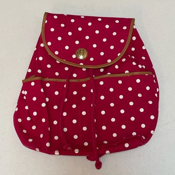 Tommy Hilfiger Pink and White Polka Dot Mini Backpack Tommy Hilfiger Backpack Striped Bags & Handbags for Women  main image 3